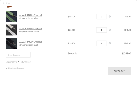 Cart and Secure Checkout